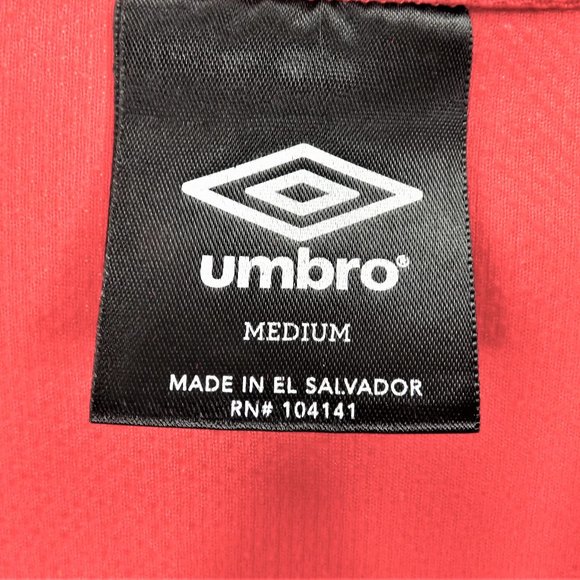 NWOT Umbro Mens Red & White Zip Up Varsity Sport Jacket M - Picture 12 of 14